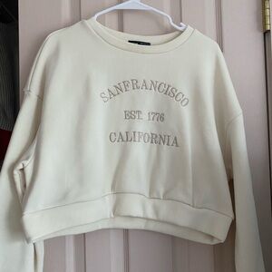 cream crewneck